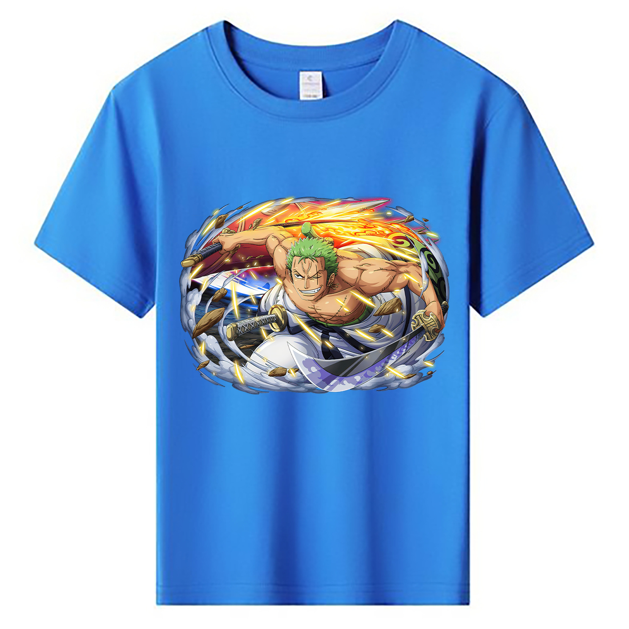 ワンピース ロロノア・ゾロ ONE PIECE Roronoa Zoro 綿100％キッズTシャツ（フロントプリント）